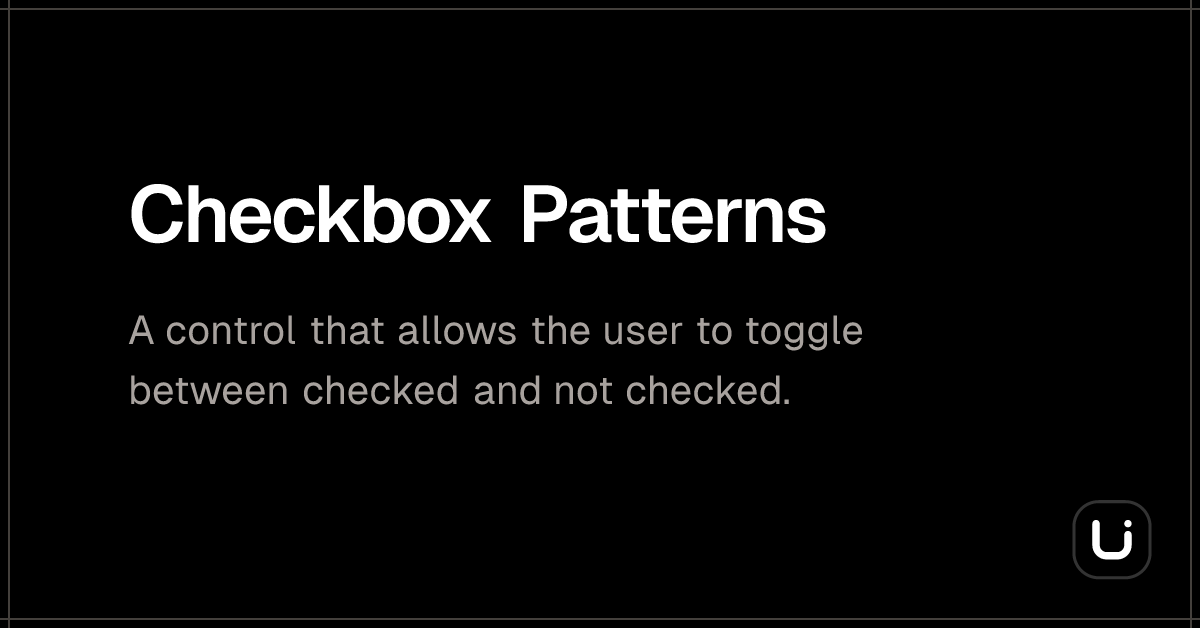 Checkbox Patterns - Blitz UI