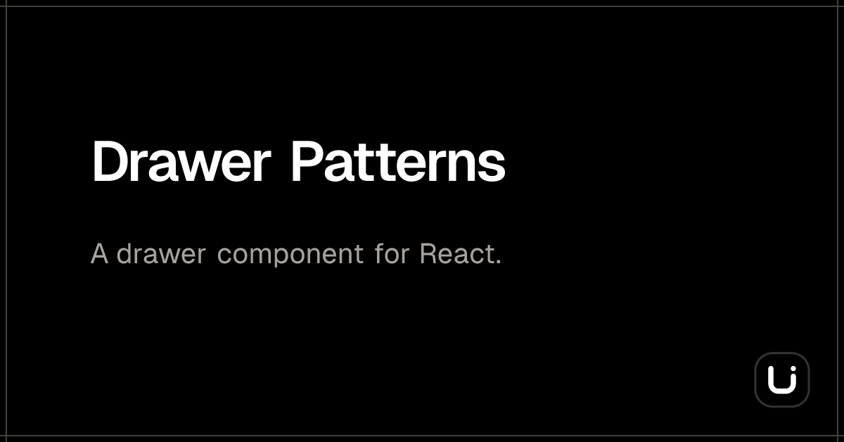 Drawer Patterns - Blitz UI