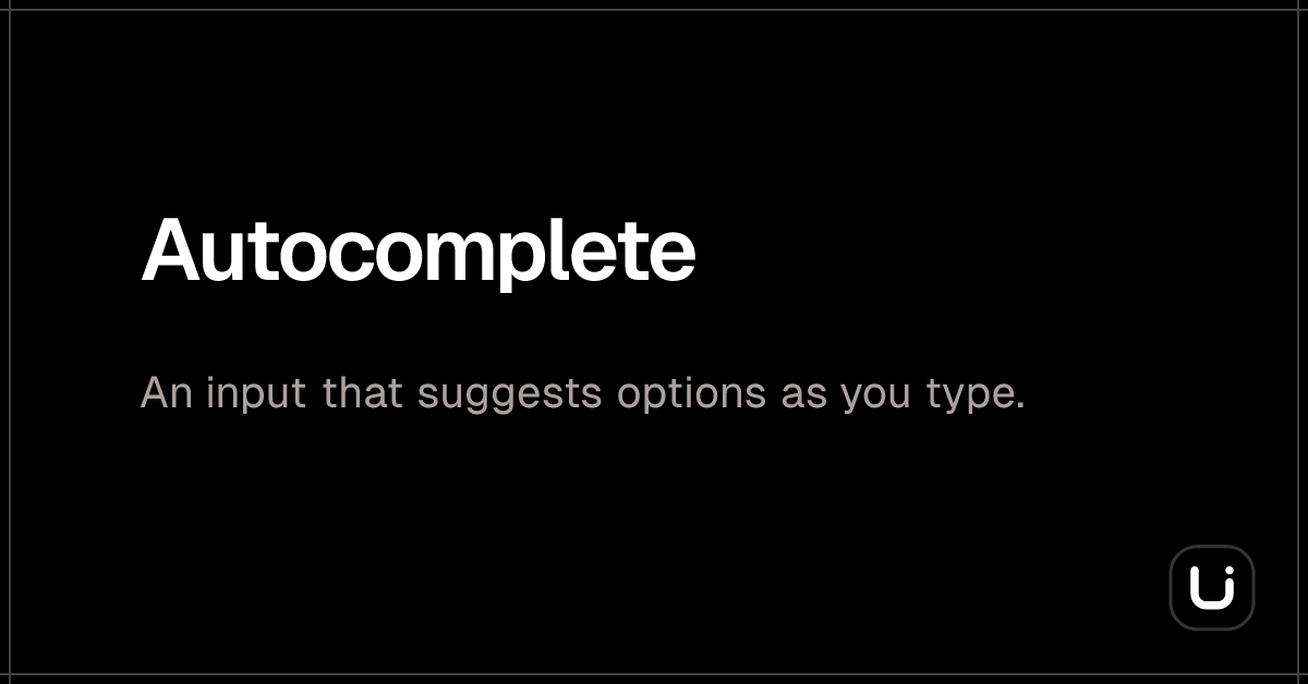 Autocomplete - Blitz UI