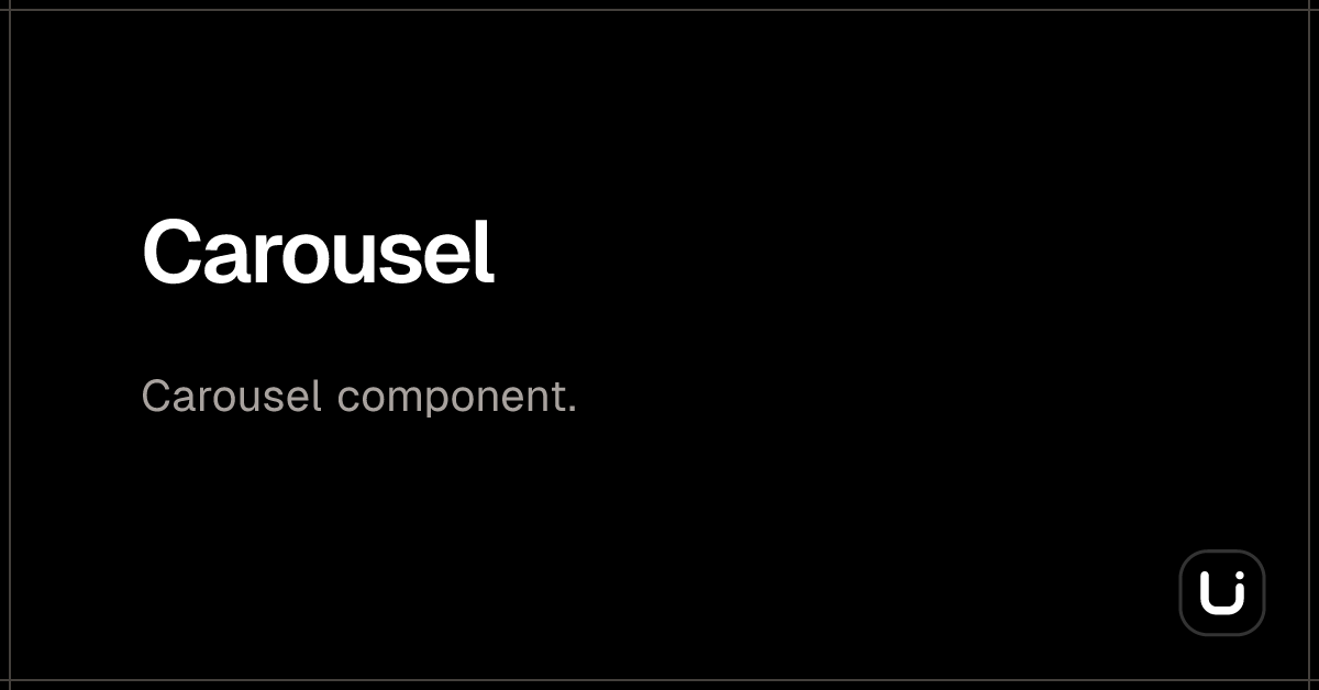 Carousel - Blitz UI