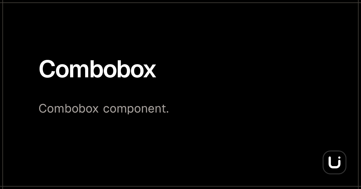 Combobox - Blitz UI