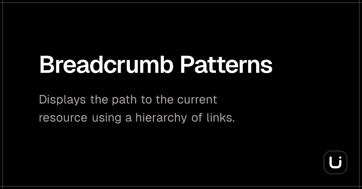 Breadcrumb Patterns - Blitz UI