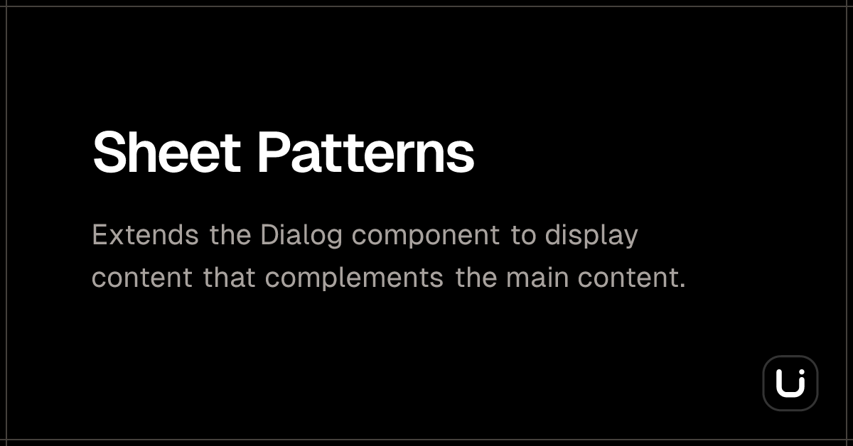 Sheet Patterns - Blitz UI