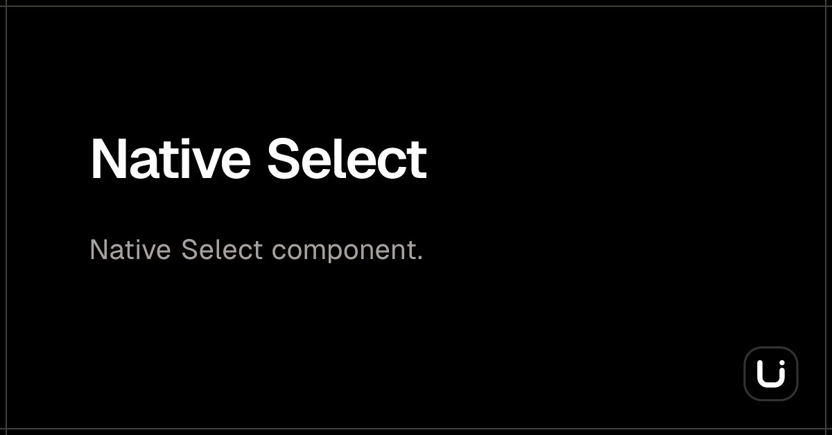 Native Select - Blitz UI