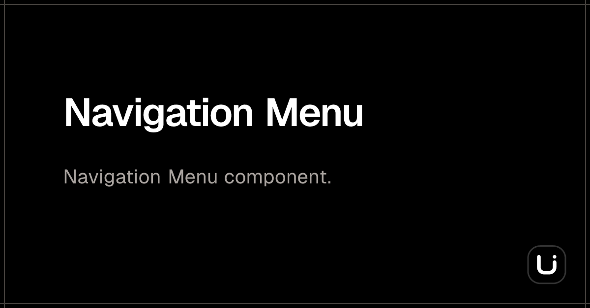 Navigation Menu - Blitz UI