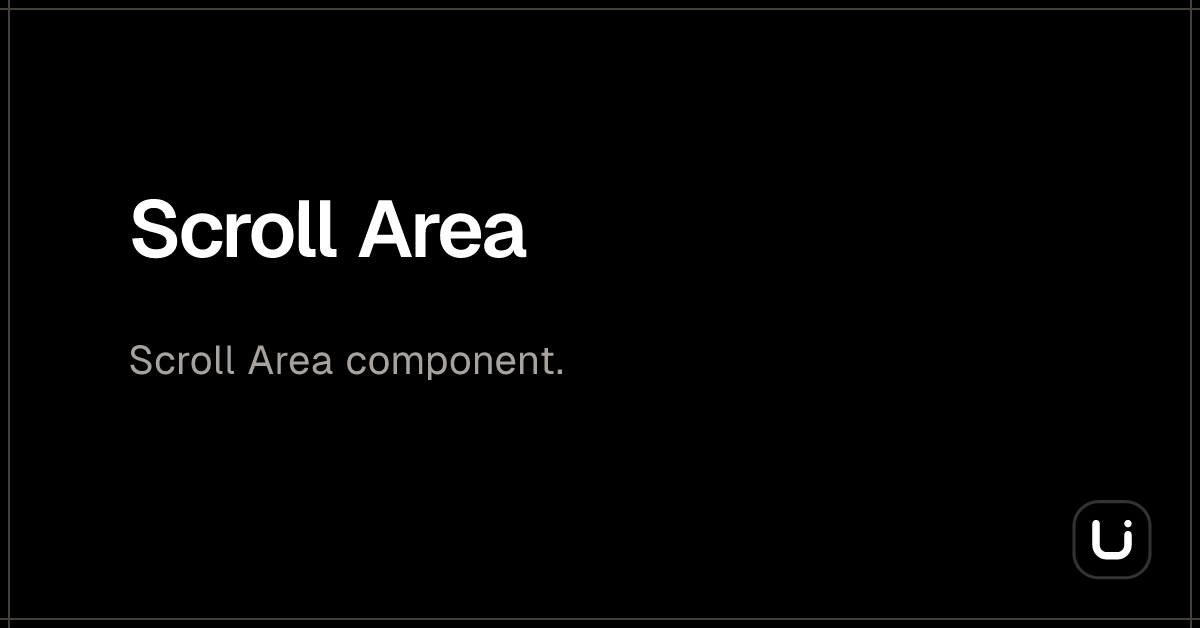 Scroll Area - Blitz UI