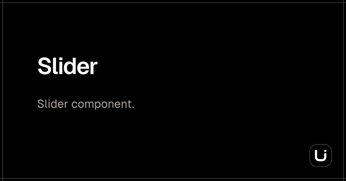 Slider - Blitz UI