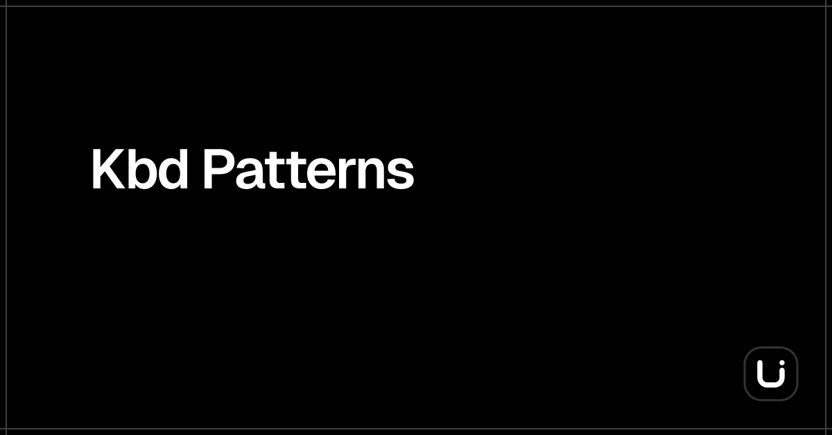Kbd Patterns - Blitz UI