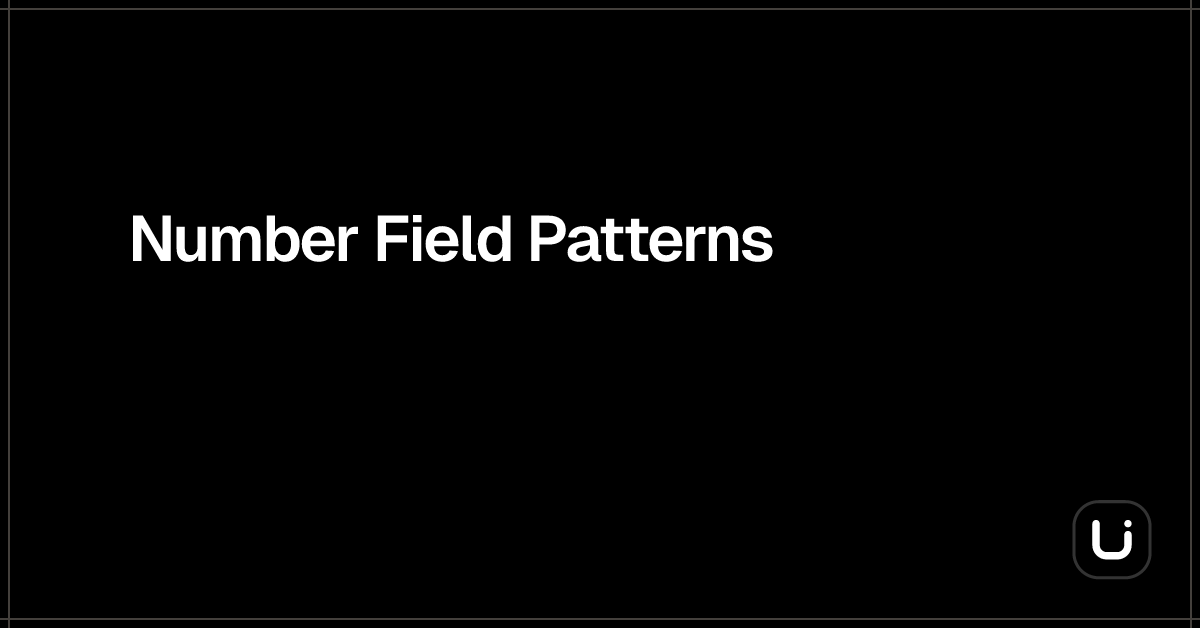 Number Field Patterns - Blitz UI